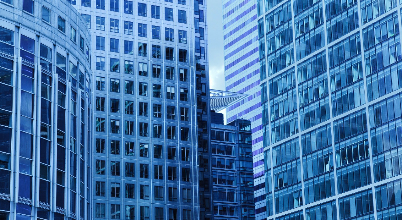 Header, Blue Skyscraper