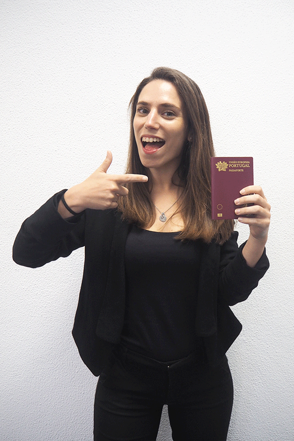 Woman with passport
