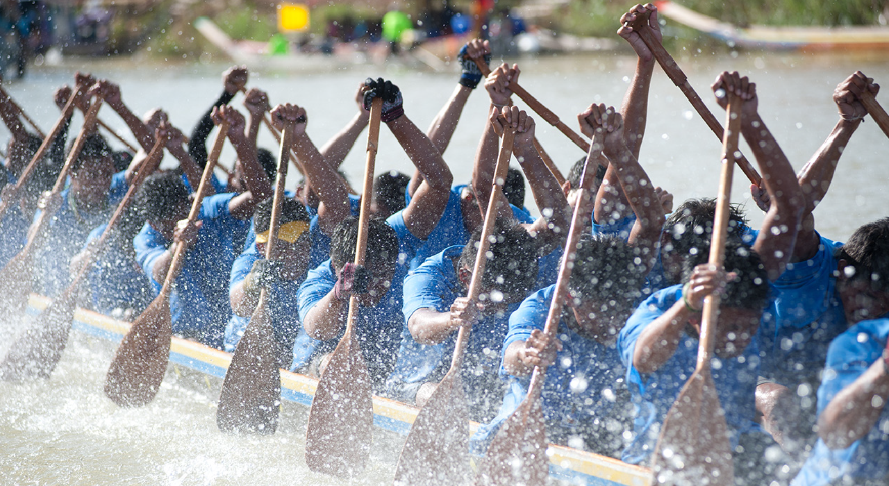 header, rowing team with blue shirts represents our highly skilled teams