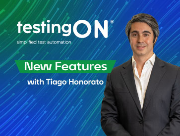 Tiago Honorato a apresentar novas funcionalidades do testingON
